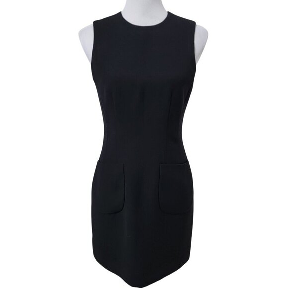 Banana Republic Size 2 Black Sleeveless Patch Pocket Dress, Exc. Used Condition - Picture 1 of 15